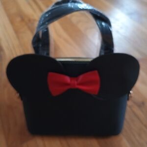 Loungefly Black and Red Bow Baby Bag